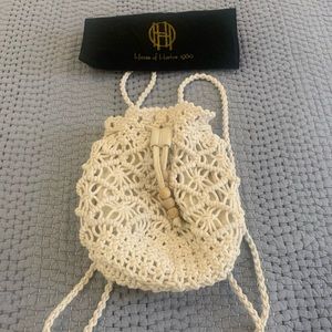House of Harlow macramé shoulder / backpack bag